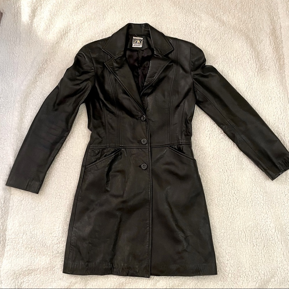 Vintage New York Speed Black Women’s Trench Coat